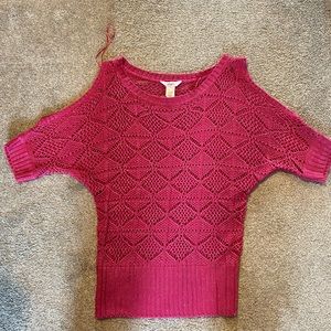 Cold shoulder sweater